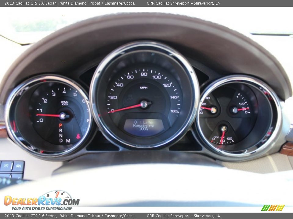 2013 Cadillac CTS 3.6 Sedan White Diamond Tricoat / Cashmere/Cocoa Photo #13