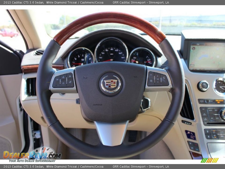 2013 Cadillac CTS 3.6 Sedan White Diamond Tricoat / Cashmere/Cocoa Photo #14