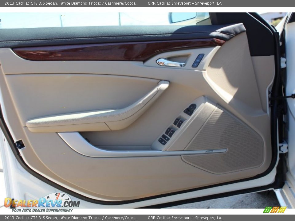 2013 Cadillac CTS 3.6 Sedan White Diamond Tricoat / Cashmere/Cocoa Photo #15