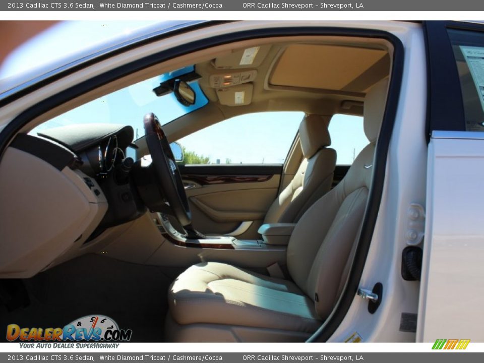 2013 Cadillac CTS 3.6 Sedan White Diamond Tricoat / Cashmere/Cocoa Photo #16