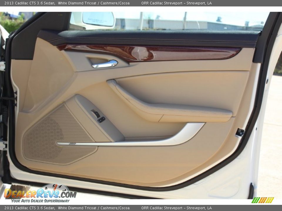 2013 Cadillac CTS 3.6 Sedan White Diamond Tricoat / Cashmere/Cocoa Photo #17