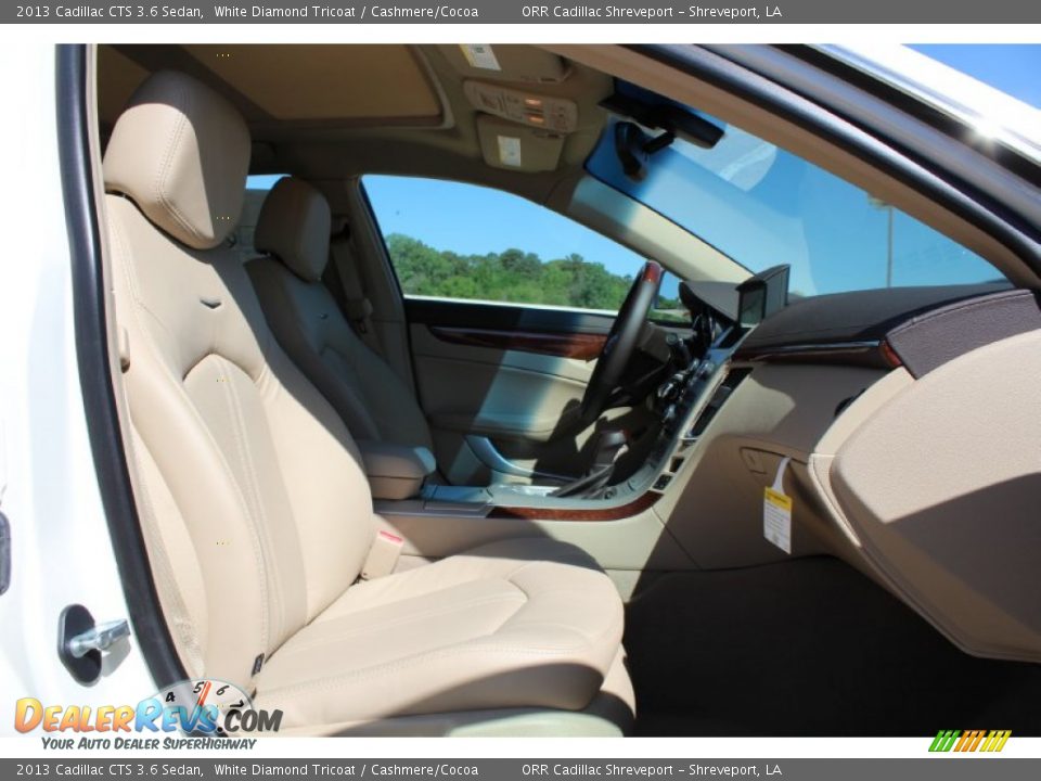 2013 Cadillac CTS 3.6 Sedan White Diamond Tricoat / Cashmere/Cocoa Photo #18