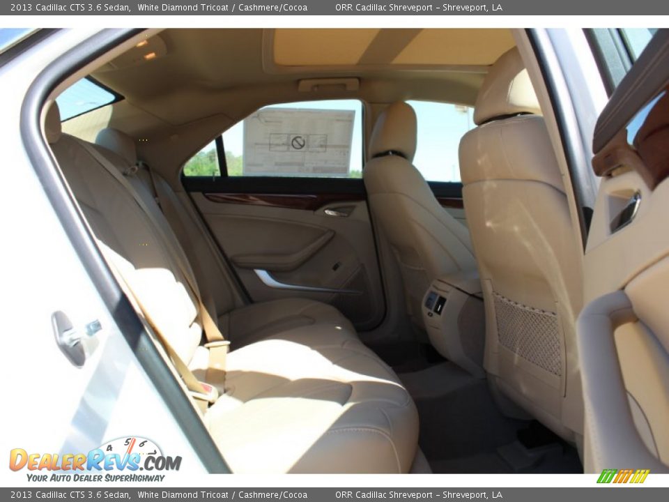 2013 Cadillac CTS 3.6 Sedan White Diamond Tricoat / Cashmere/Cocoa Photo #22