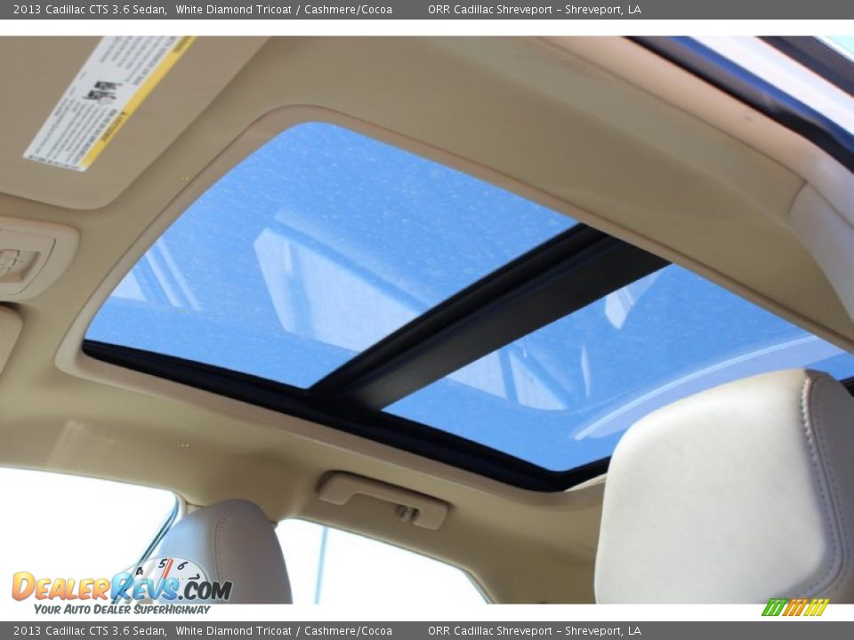 2013 Cadillac CTS 3.6 Sedan White Diamond Tricoat / Cashmere/Cocoa Photo #25
