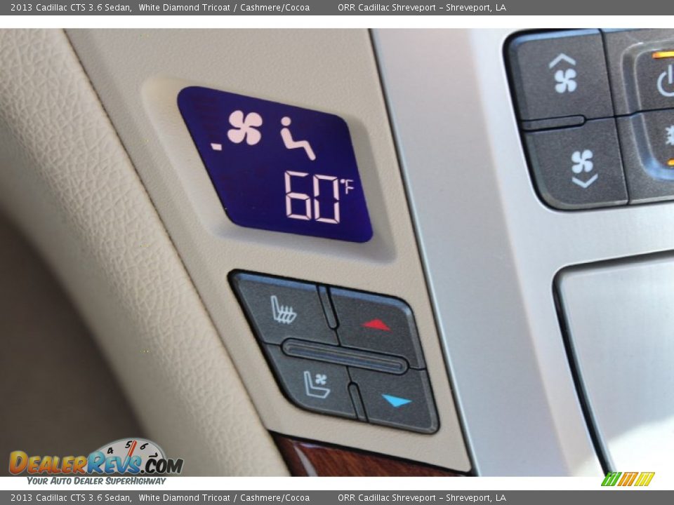 2013 Cadillac CTS 3.6 Sedan White Diamond Tricoat / Cashmere/Cocoa Photo #28