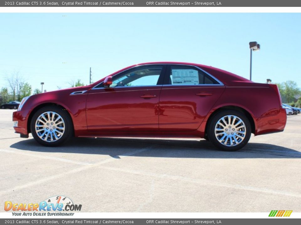 2013 Cadillac CTS 3.6 Sedan Crystal Red Tintcoat / Cashmere/Cocoa Photo #5