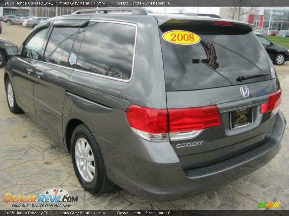 2008 Honda Odyssey EX-L Nimbus Gray Metallic / Ivory Photo #7