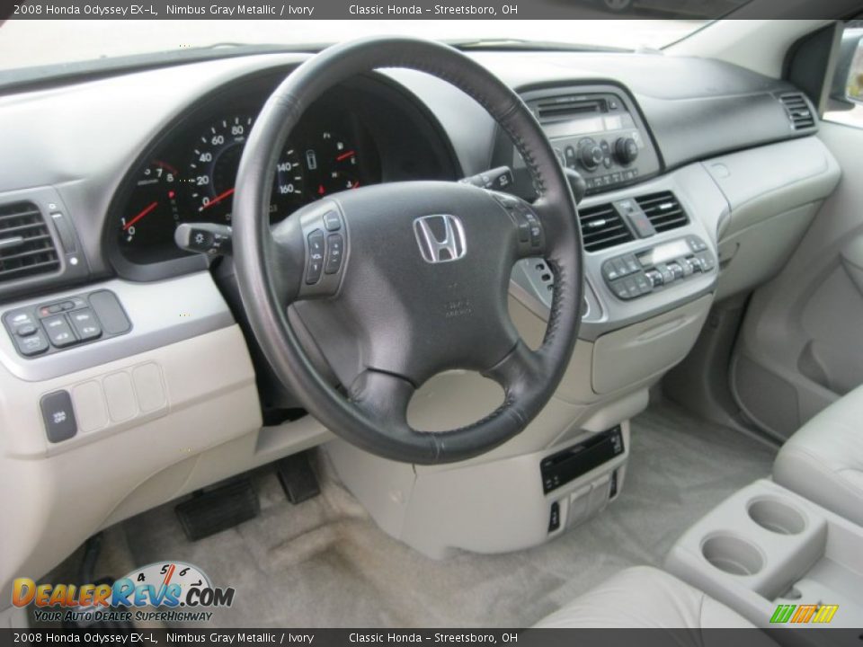 2008 Honda Odyssey EX-L Nimbus Gray Metallic / Ivory Photo #16