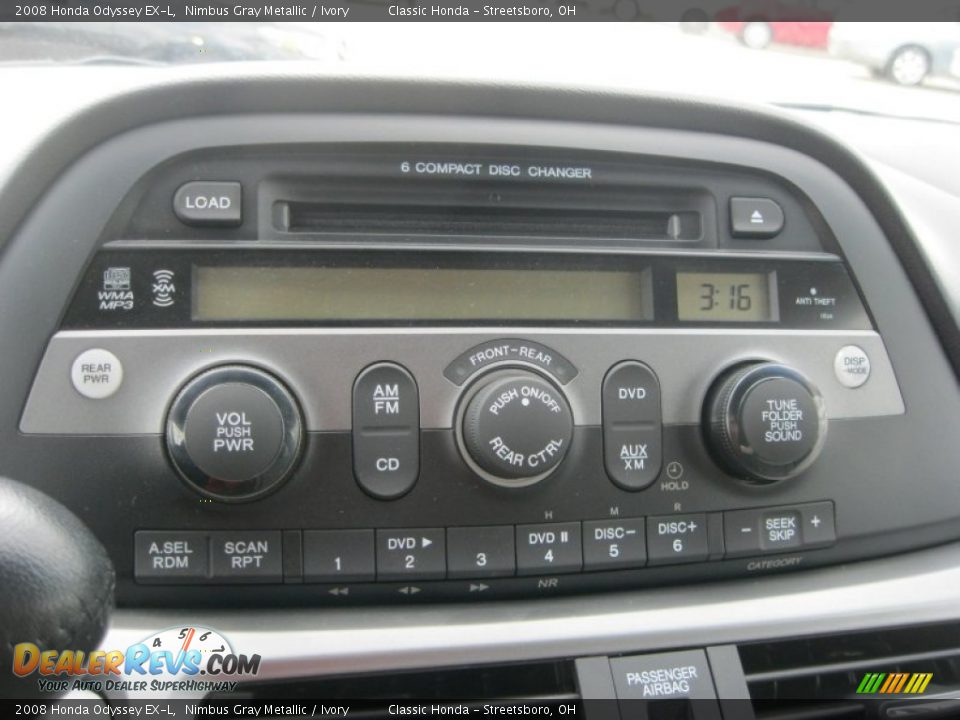 2008 Honda Odyssey EX-L Nimbus Gray Metallic / Ivory Photo #24