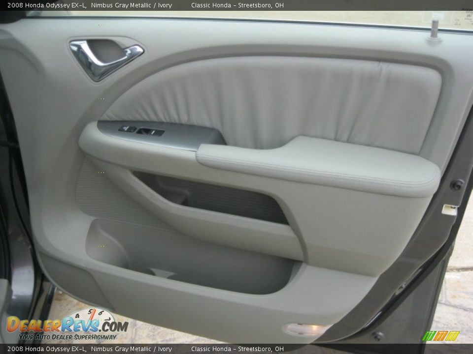 2008 Honda Odyssey EX-L Nimbus Gray Metallic / Ivory Photo #35