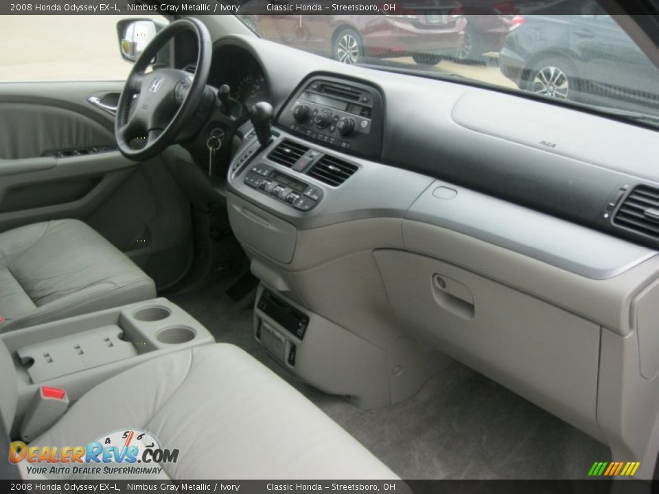 2008 Honda Odyssey EX-L Nimbus Gray Metallic / Ivory Photo #36
