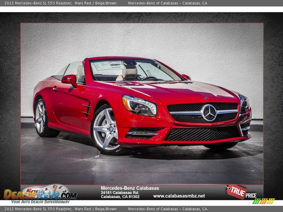 2013 Mercedes-Benz SL 550 Roadster Mars Red / Beige/Brown Photo #1