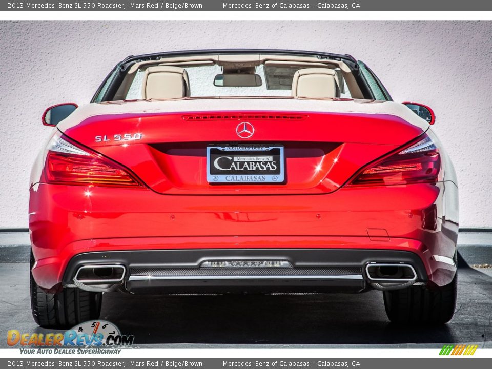 2013 Mercedes-Benz SL 550 Roadster Mars Red / Beige/Brown Photo #3