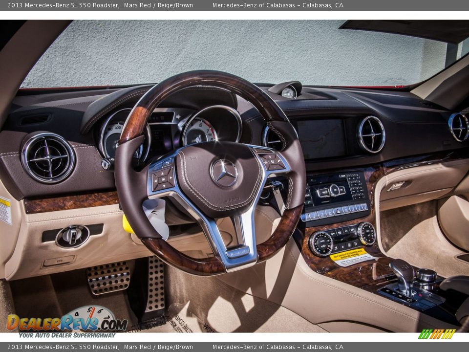 2013 Mercedes-Benz SL 550 Roadster Mars Red / Beige/Brown Photo #5