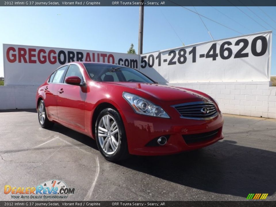 2012 Infiniti G 37 Journey Sedan Vibrant Red / Graphite Photo #1