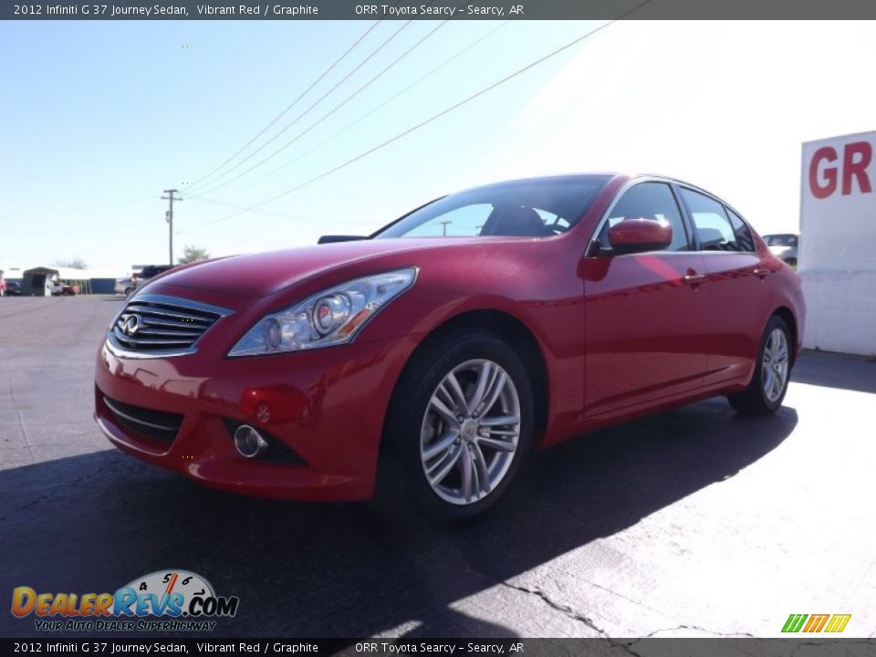 2012 Infiniti G 37 Journey Sedan Vibrant Red / Graphite Photo #3