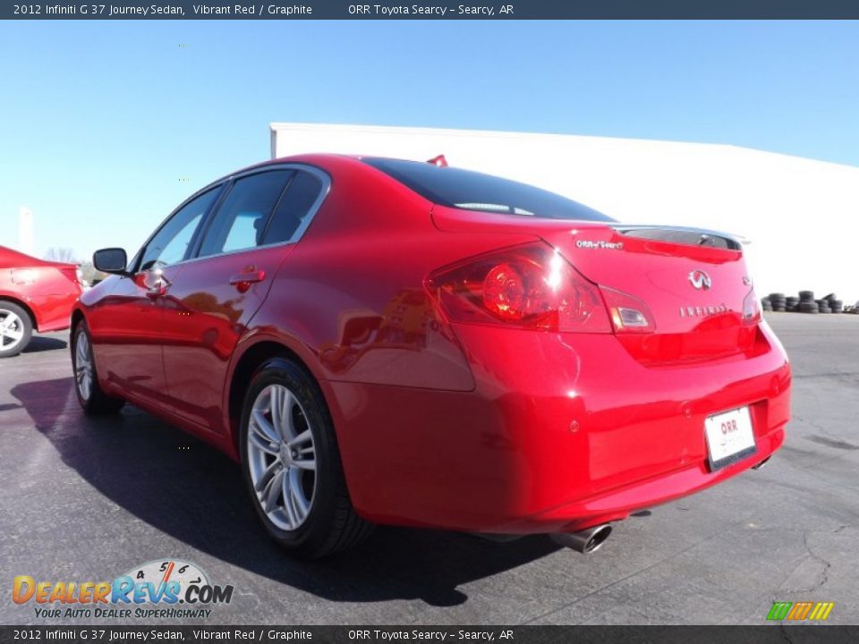 2012 Infiniti G 37 Journey Sedan Vibrant Red / Graphite Photo #6