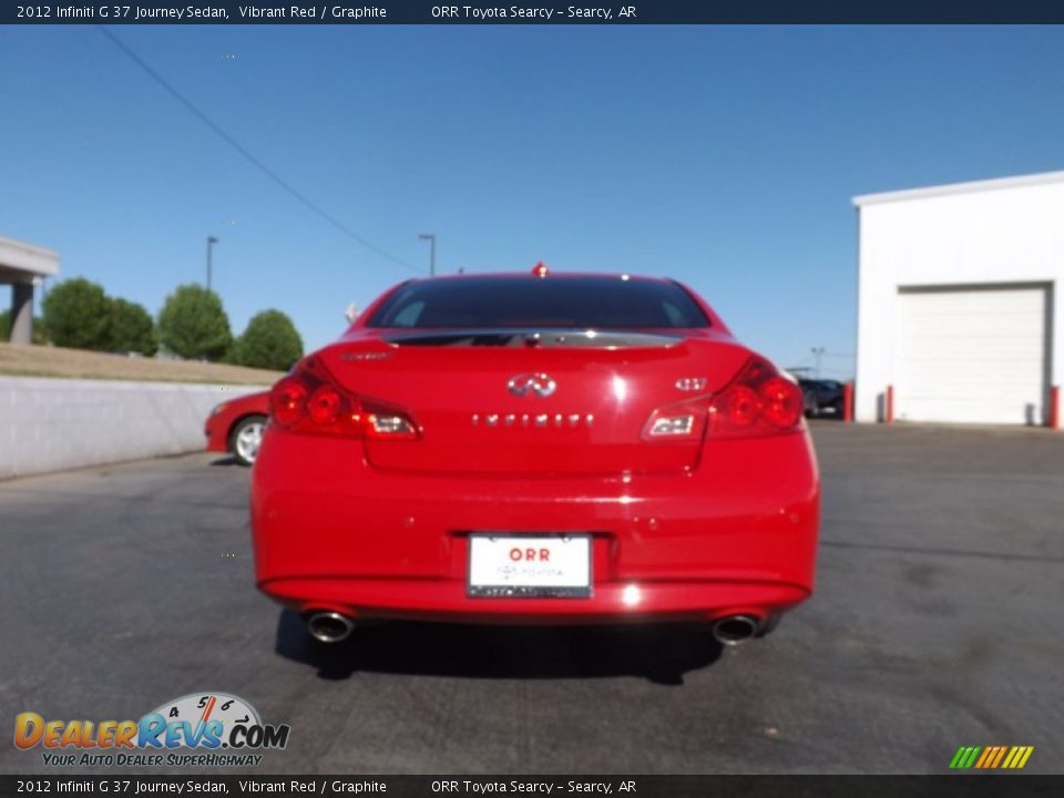 2012 Infiniti G 37 Journey Sedan Vibrant Red / Graphite Photo #7