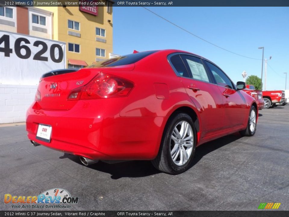2012 Infiniti G 37 Journey Sedan Vibrant Red / Graphite Photo #8