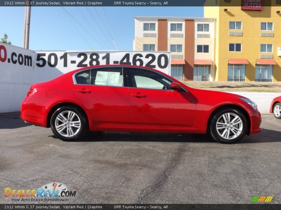 2012 Infiniti G 37 Journey Sedan Vibrant Red / Graphite Photo #9