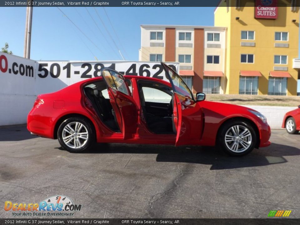 2012 Infiniti G 37 Journey Sedan Vibrant Red / Graphite Photo #10