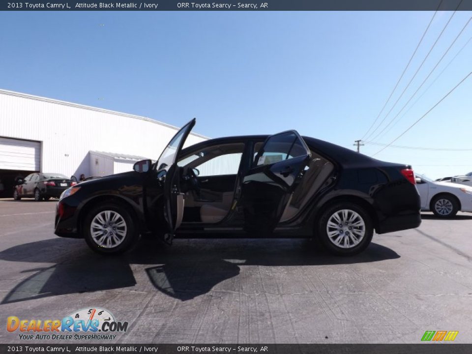 2013 Toyota Camry L Attitude Black Metallic / Ivory Photo #5