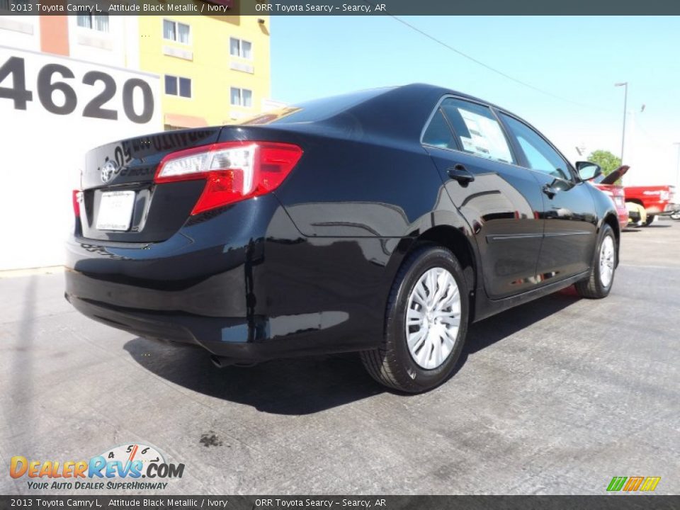 2013 Toyota Camry L Attitude Black Metallic / Ivory Photo #8