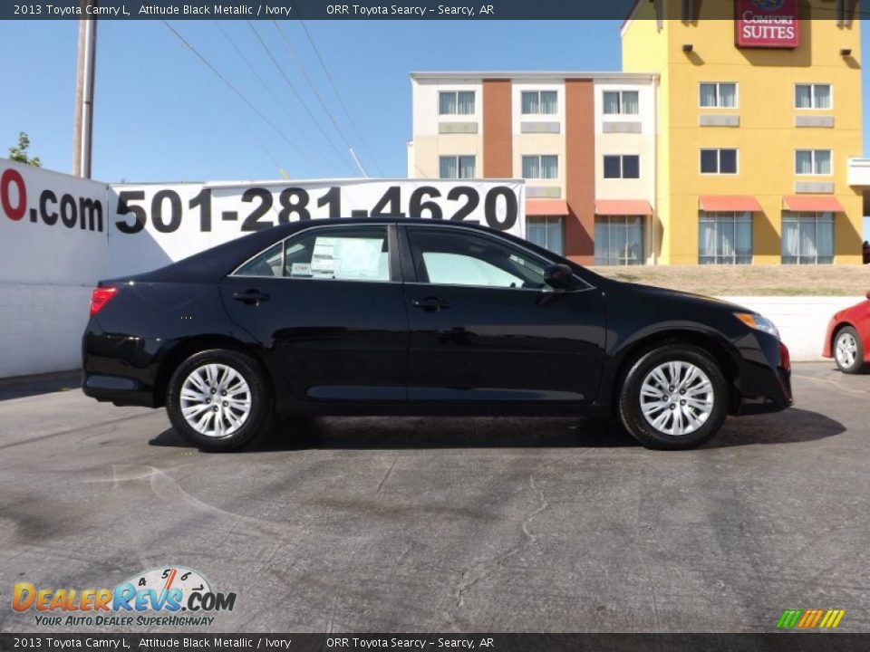 2013 Toyota Camry L Attitude Black Metallic / Ivory Photo #9