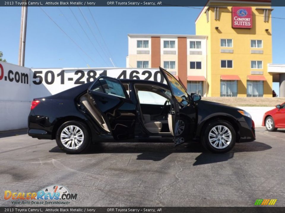 2013 Toyota Camry L Attitude Black Metallic / Ivory Photo #10