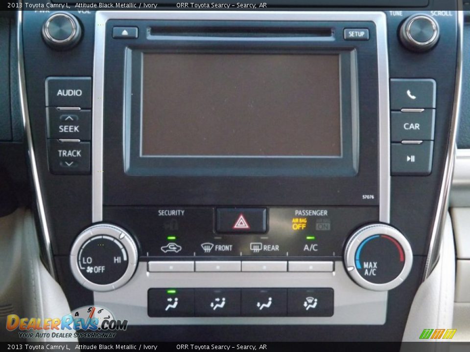 2013 Toyota Camry L Attitude Black Metallic / Ivory Photo #12