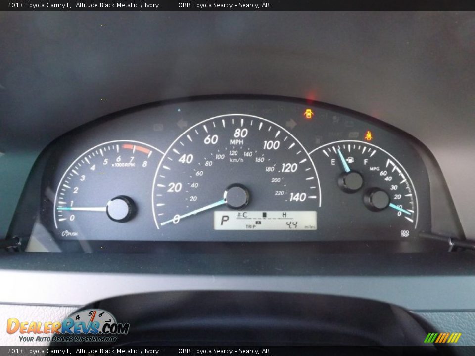 2013 Toyota Camry L Attitude Black Metallic / Ivory Photo #13