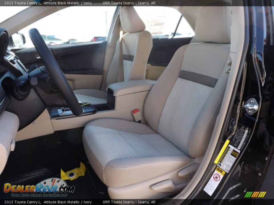 2013 Toyota Camry L Attitude Black Metallic / Ivory Photo #16