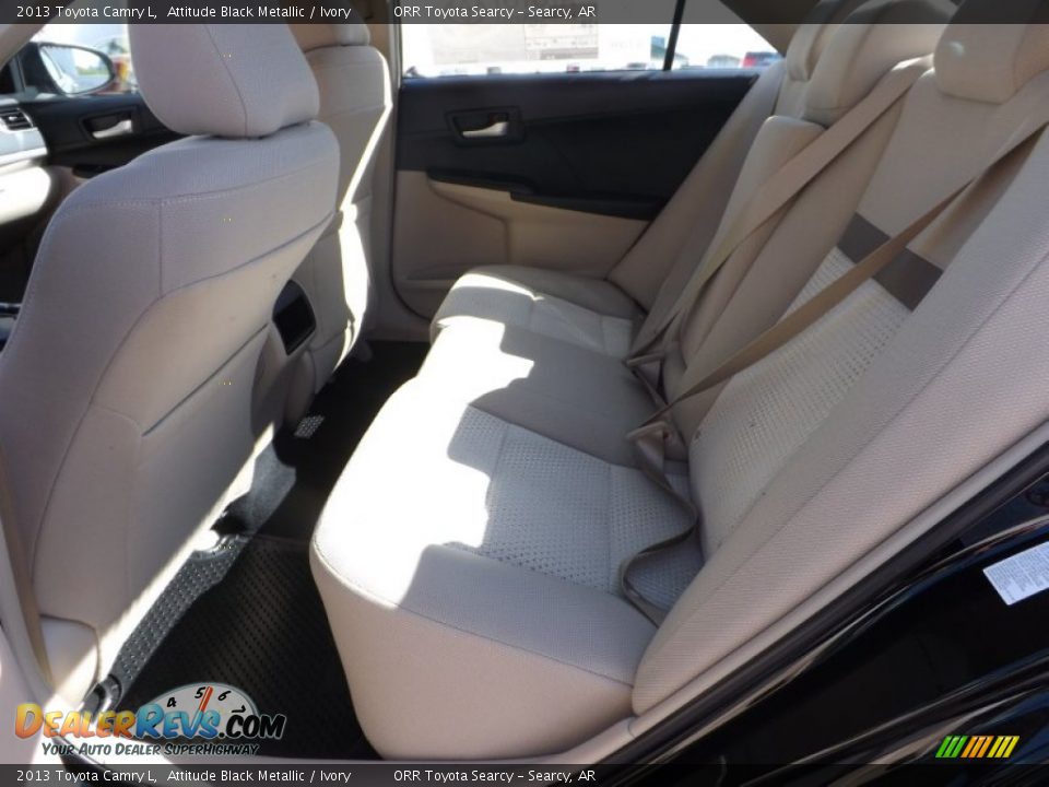 2013 Toyota Camry L Attitude Black Metallic / Ivory Photo #17