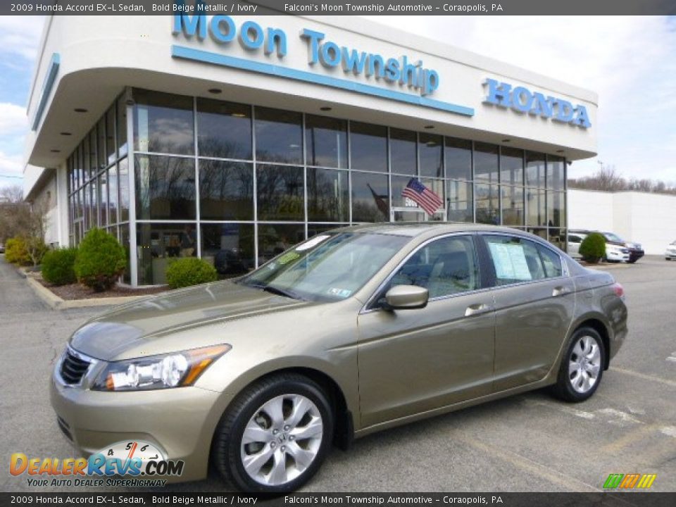 2009 Honda Accord EX-L Sedan Bold Beige Metallic / Ivory Photo #1