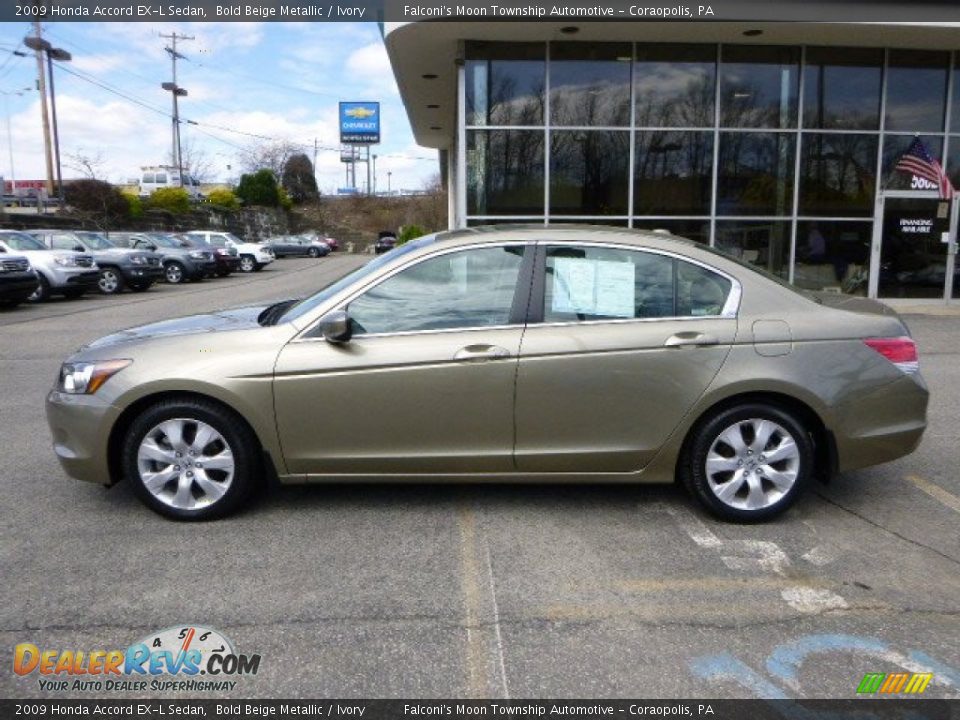 2009 Honda Accord EX-L Sedan Bold Beige Metallic / Ivory Photo #2