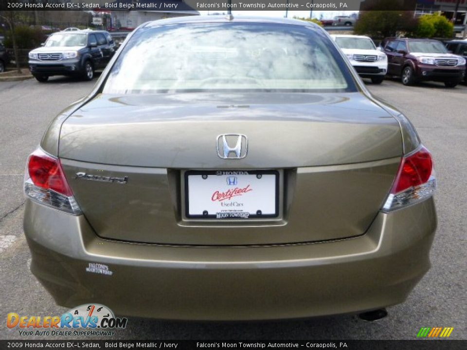 2009 Honda Accord EX-L Sedan Bold Beige Metallic / Ivory Photo #4