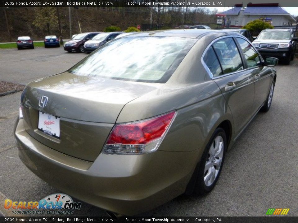 2009 Honda Accord EX-L Sedan Bold Beige Metallic / Ivory Photo #5