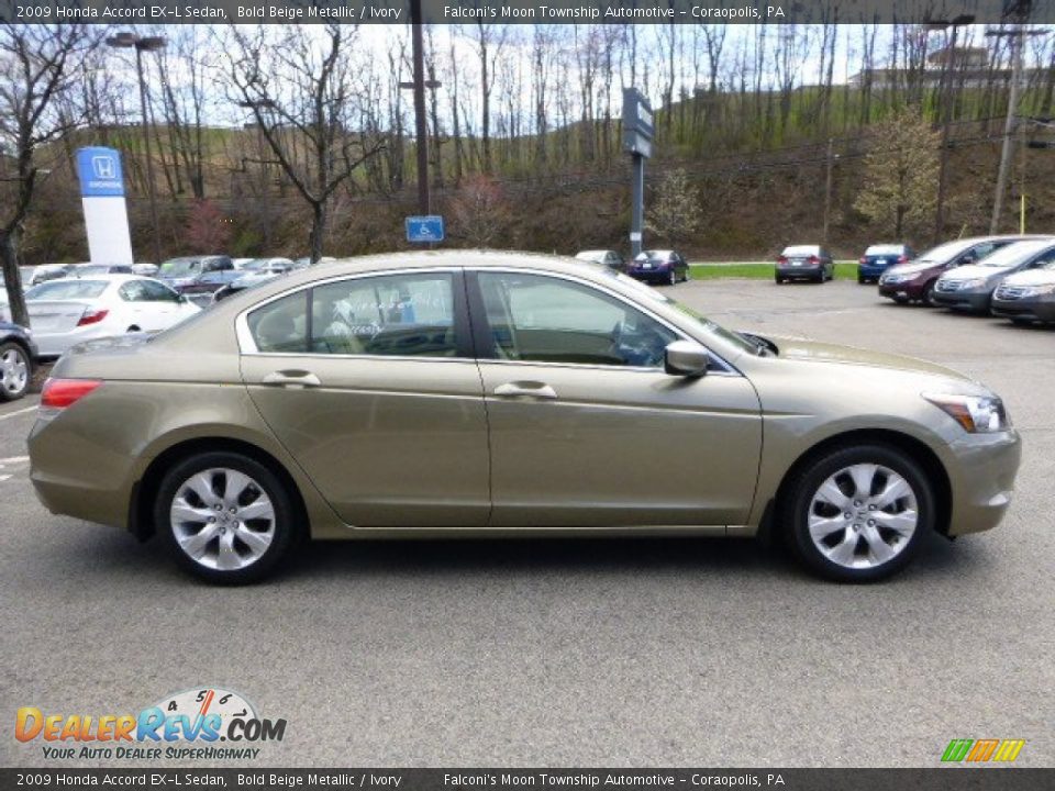 2009 Honda Accord EX-L Sedan Bold Beige Metallic / Ivory Photo #6