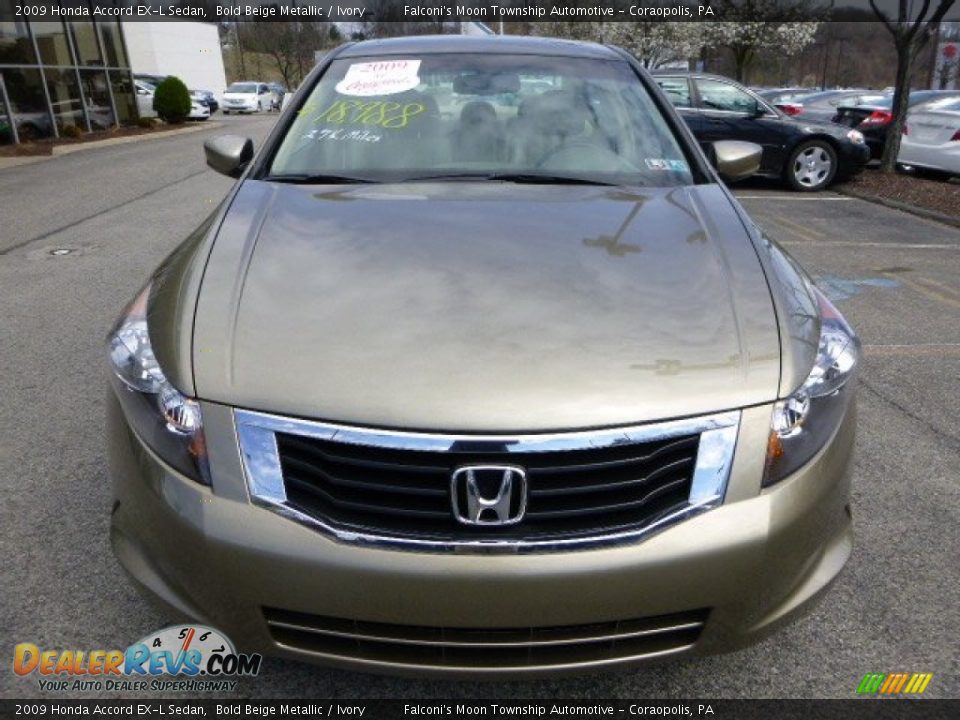 2009 Honda Accord EX-L Sedan Bold Beige Metallic / Ivory Photo #8