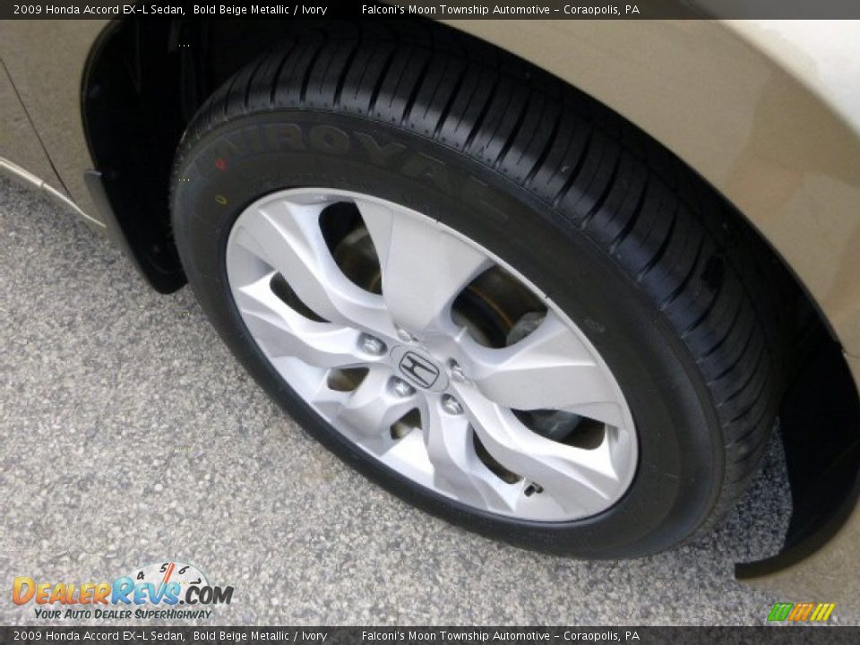2009 Honda Accord EX-L Sedan Bold Beige Metallic / Ivory Photo #9
