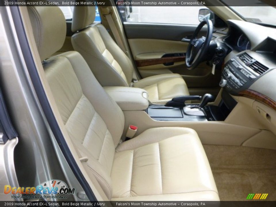 Ivory Interior - 2009 Honda Accord EX-L Sedan Photo #10
