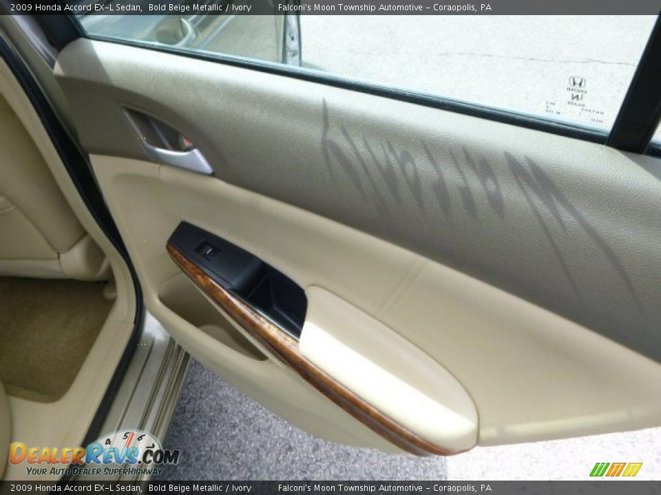 2009 Honda Accord EX-L Sedan Bold Beige Metallic / Ivory Photo #14