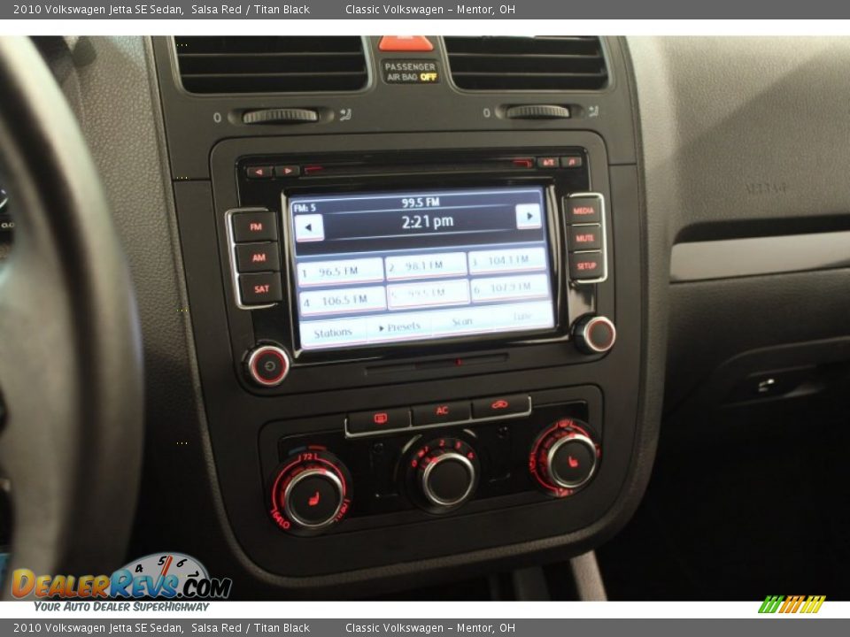 2010 Volkswagen Jetta SE Sedan Salsa Red / Titan Black Photo #11