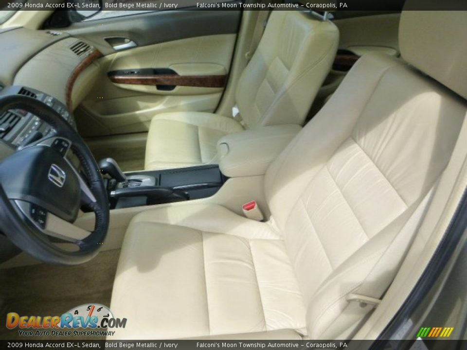Ivory Interior - 2009 Honda Accord EX-L Sedan Photo #15