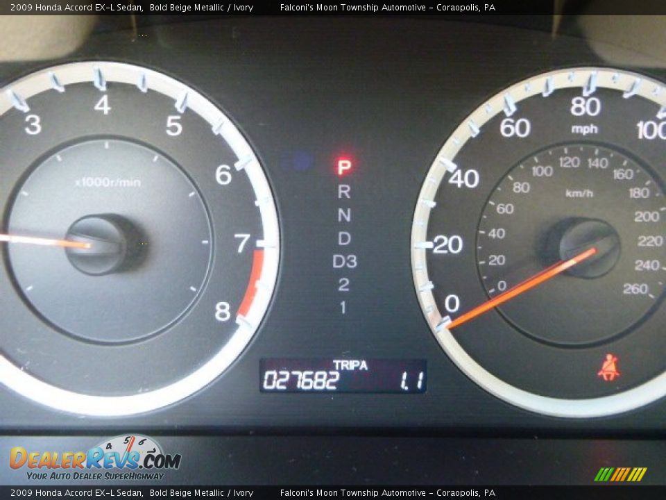 2009 Honda Accord EX-L Sedan Bold Beige Metallic / Ivory Photo #24