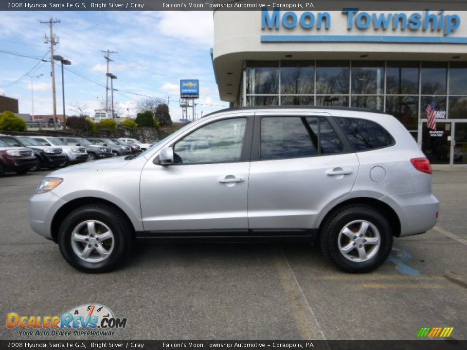2008 Hyundai Santa Fe GLS Bright Silver / Gray Photo #2