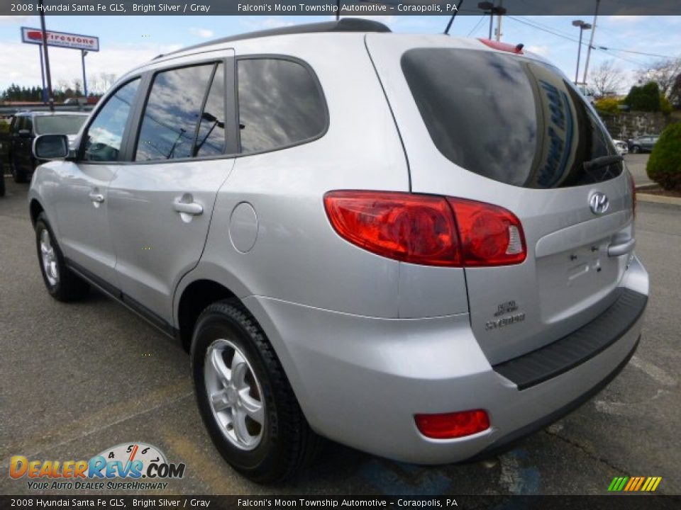 2008 Hyundai Santa Fe GLS Bright Silver / Gray Photo #3