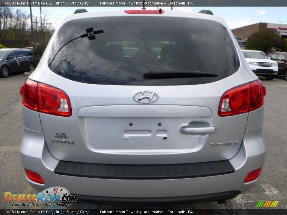 2008 Hyundai Santa Fe GLS Bright Silver / Gray Photo #4