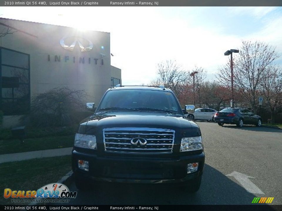 2010 Infiniti QX 56 4WD Liquid Onyx Black / Graphite Photo #1