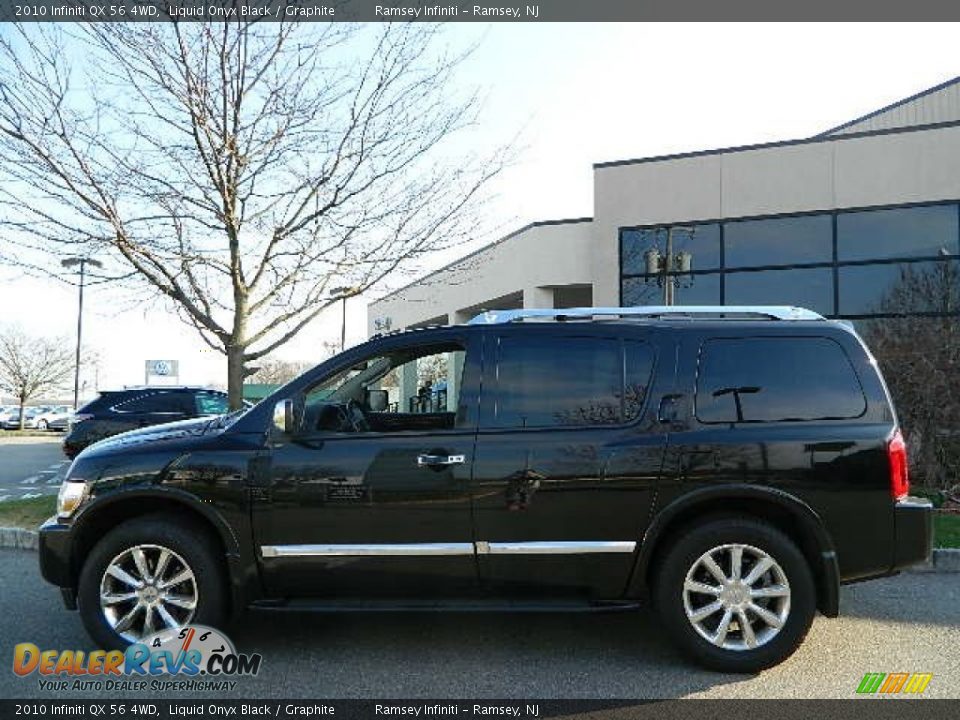 2010 Infiniti QX 56 4WD Liquid Onyx Black / Graphite Photo #2